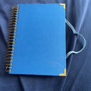 Elegant Blue Notebook with Gold Spiral